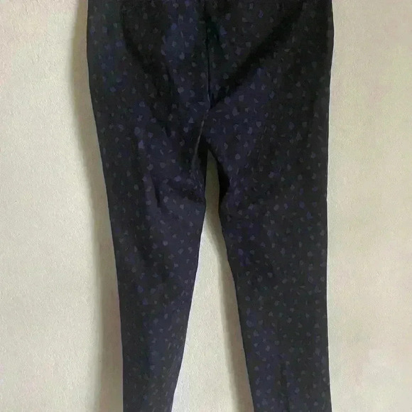 Boden Leopard Print Navy Tapered Stretch Crop Workwear Office Trousers Size 8L - Picture 6 of 11